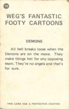 1973 Sunicrust Weg's Footy Funnies #10 Demons Back